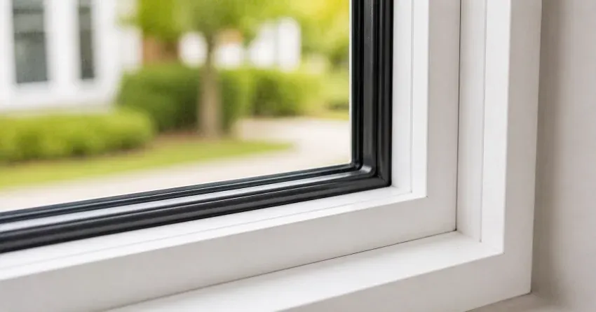 technician repairing window and door hardware in Freeman, Burlington home