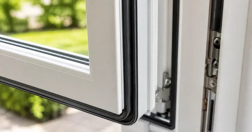 casement window cranked fully open in a Burlington home