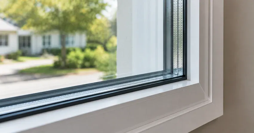technician replacing window weatherstripping in Mountainside, Burlington home