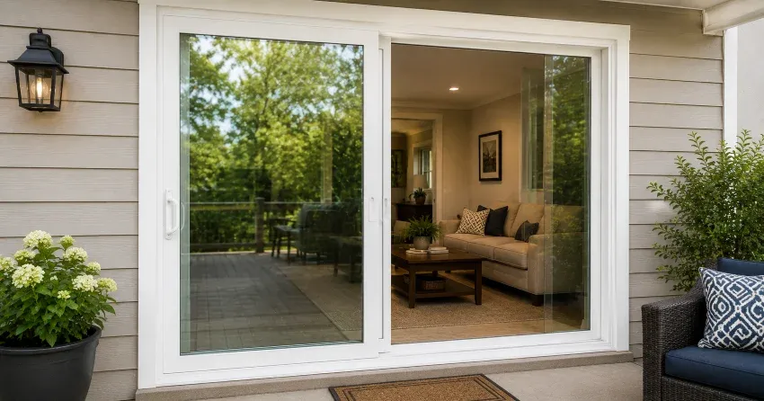 new patio door replacement installed in Maple, Burlington home