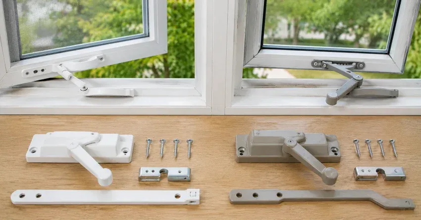 new casement window crank operator installed in Burlington home