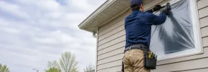 Temporary Window Covering Maple, Burlington